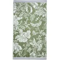 Hand Towel with Chinoiserie Pattern - Sage Green