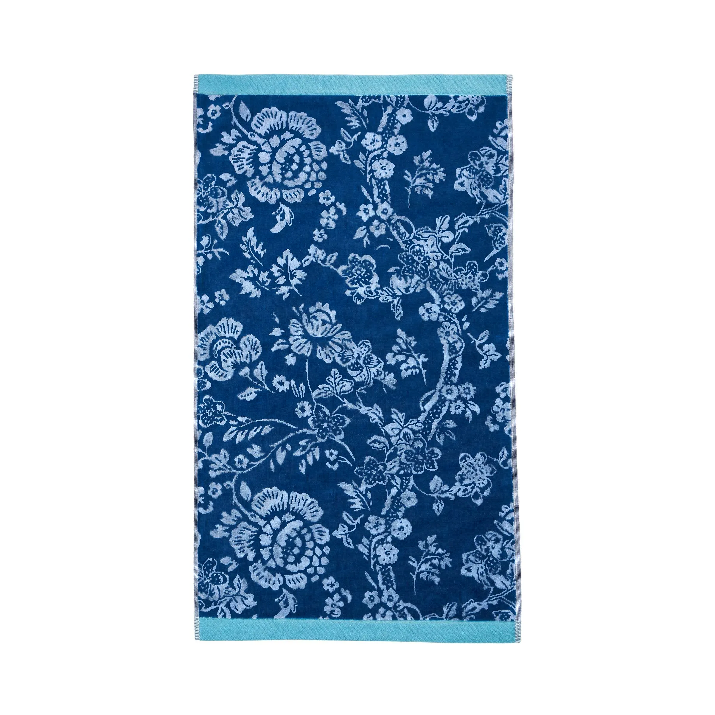 Hand Towel with Damask Pattern - Cobalt image