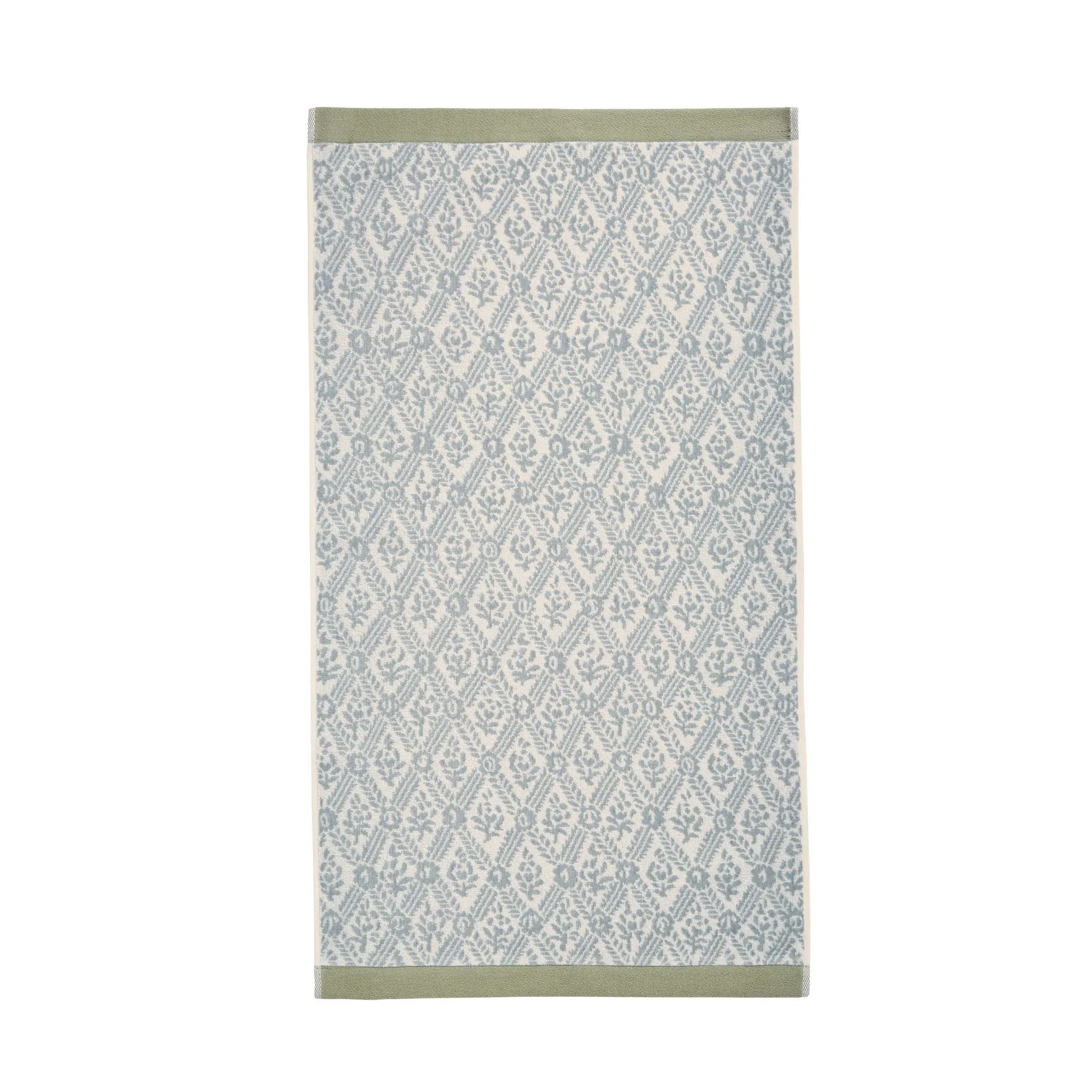 Hand Towel with Trellis Pattern - Silver image