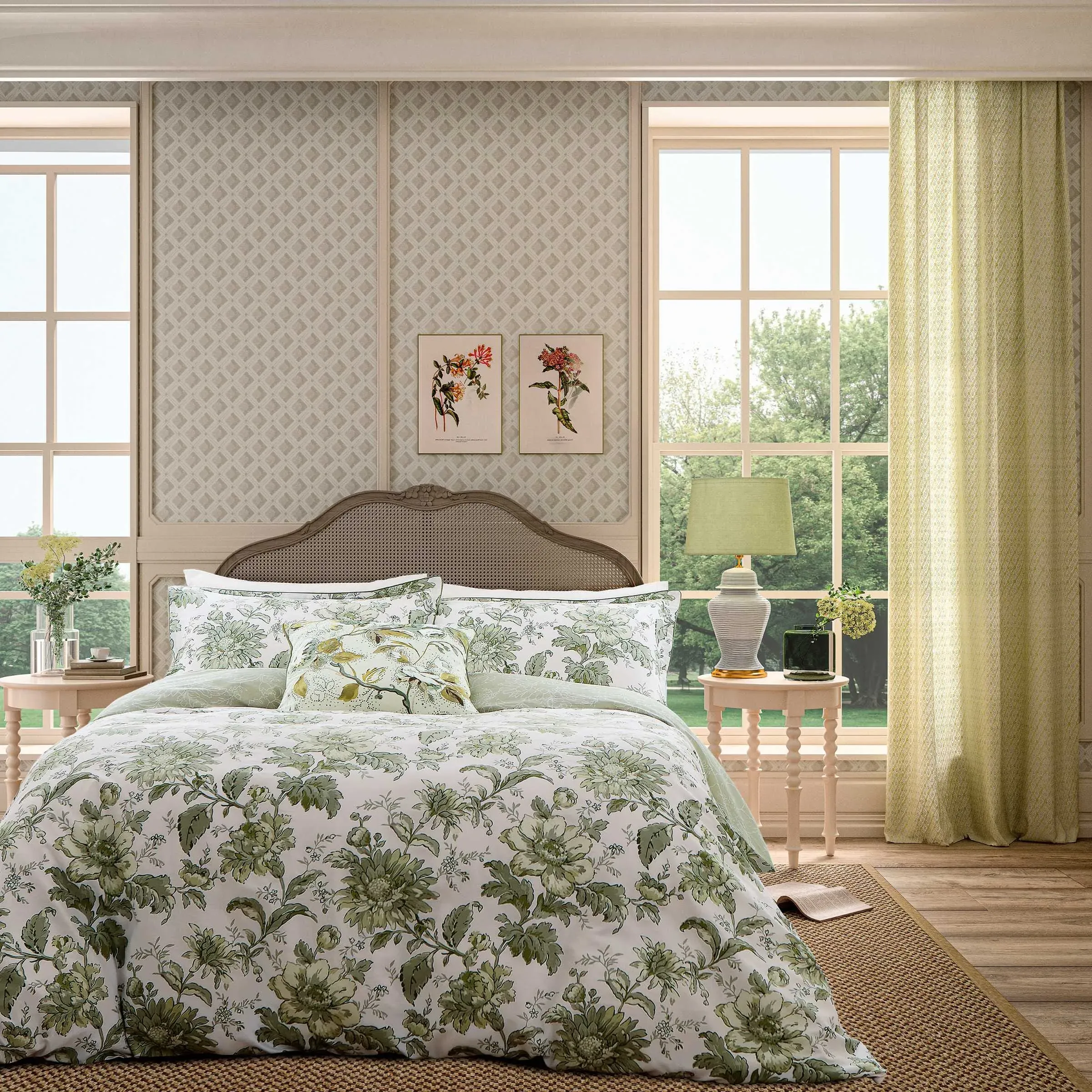 Single Duvet Cover Set Floral - Willow, Cotton
