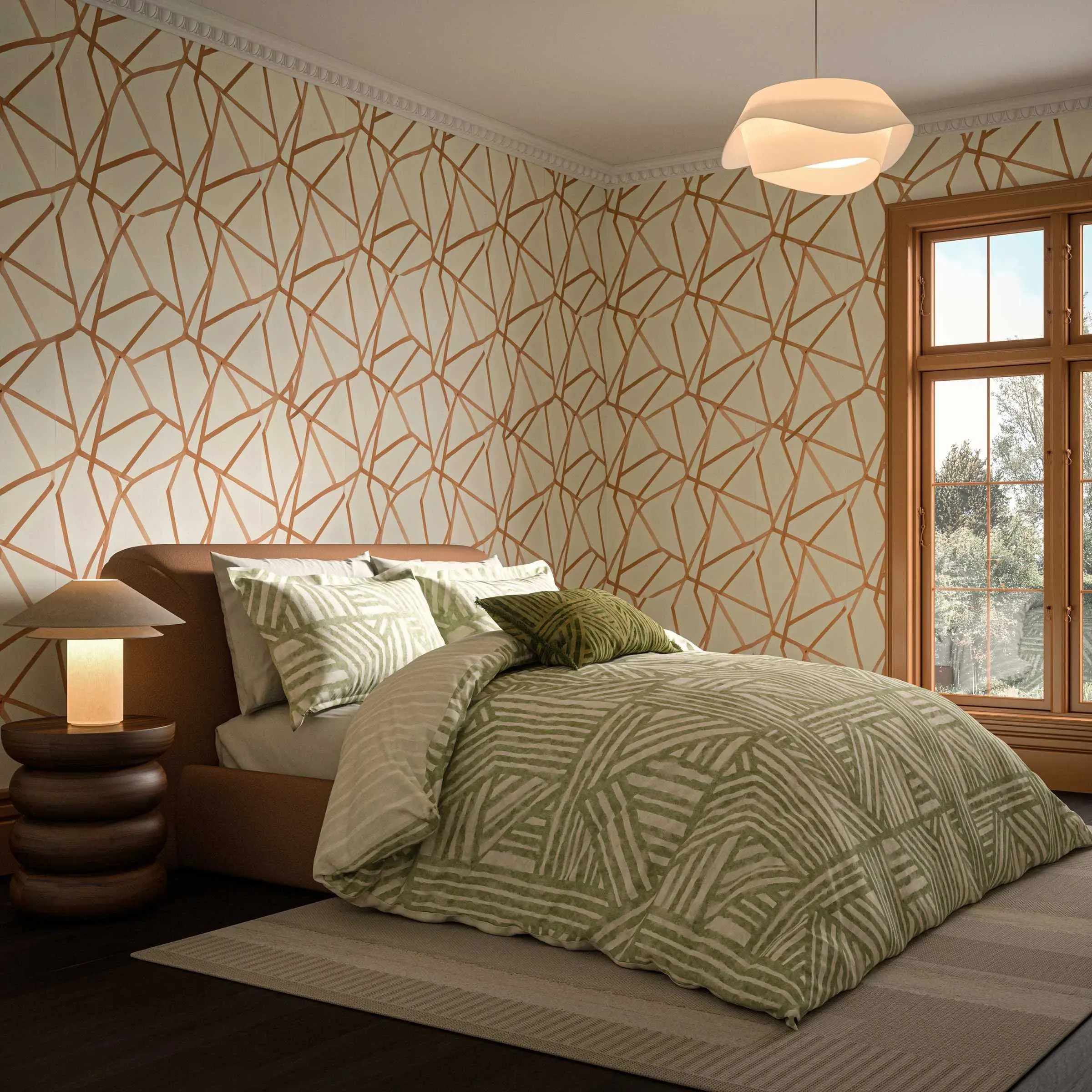 Crater Single Duvet Cover Set - Jade, Cotton alternate view