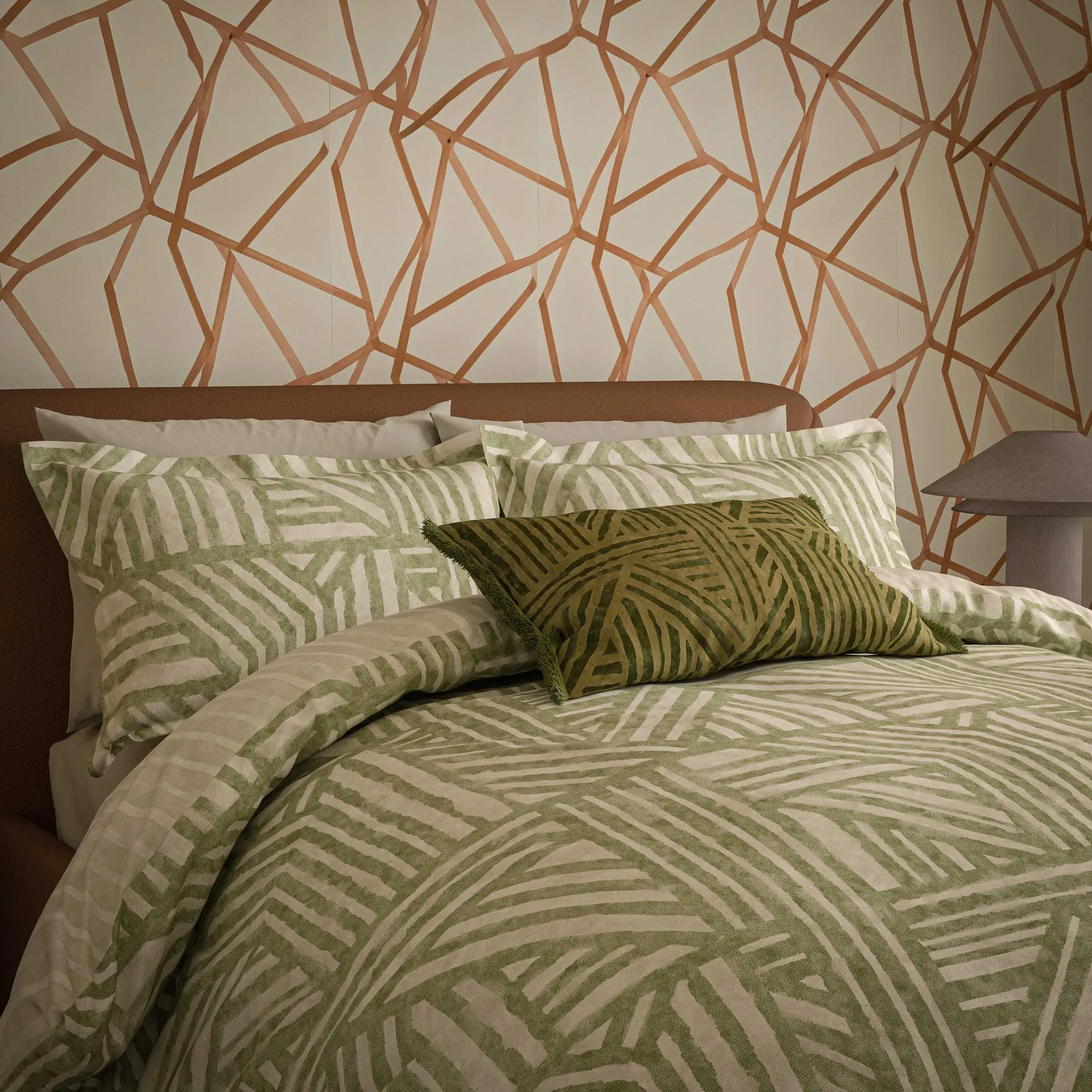 Crater Single Duvet Cover Set - Jade, Cotton product