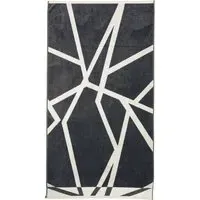 Guest Towel with Border - Charcoal, Cotton