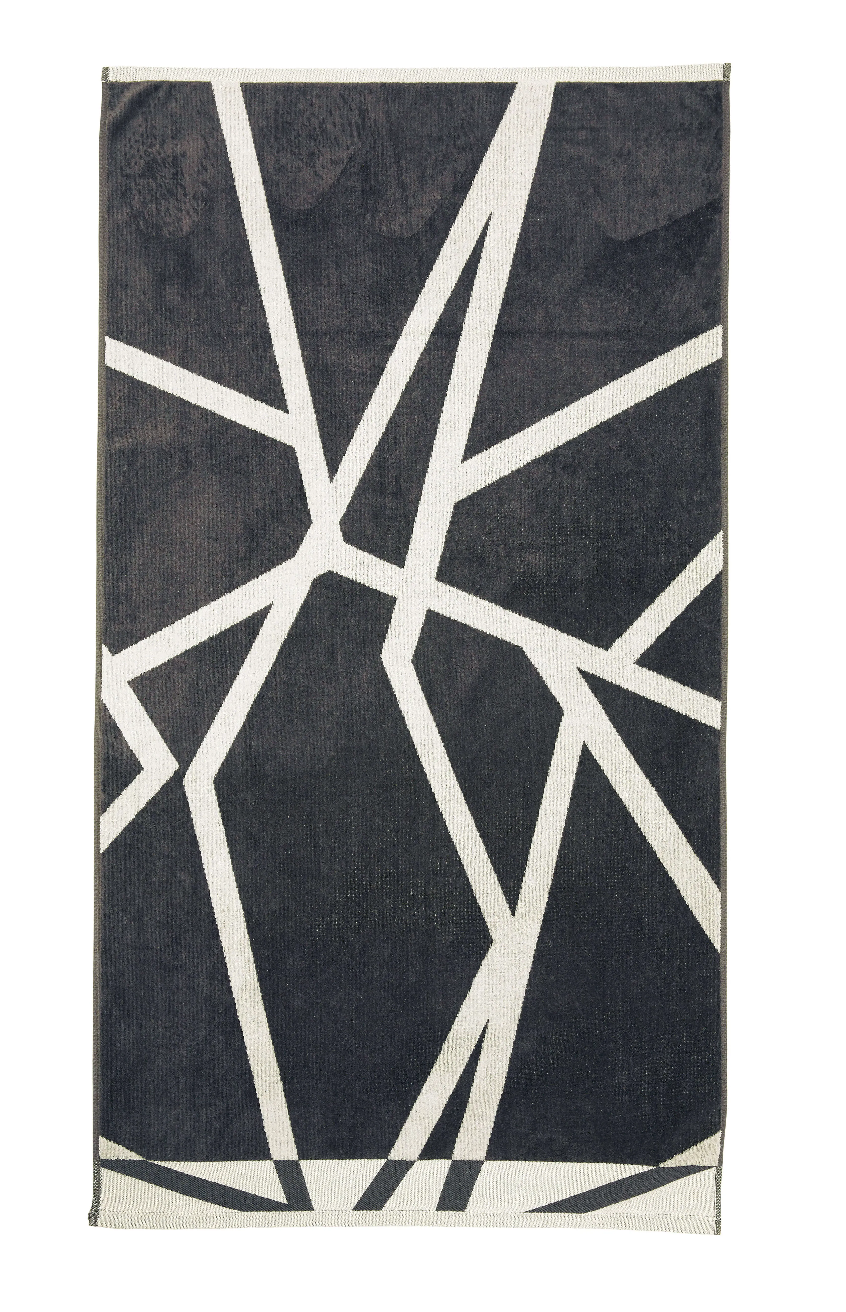 Guest Towel with Border - Charcoal, Cotton image