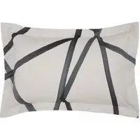 Oxford Pillowcase with Piping - Charcoal, Cotton