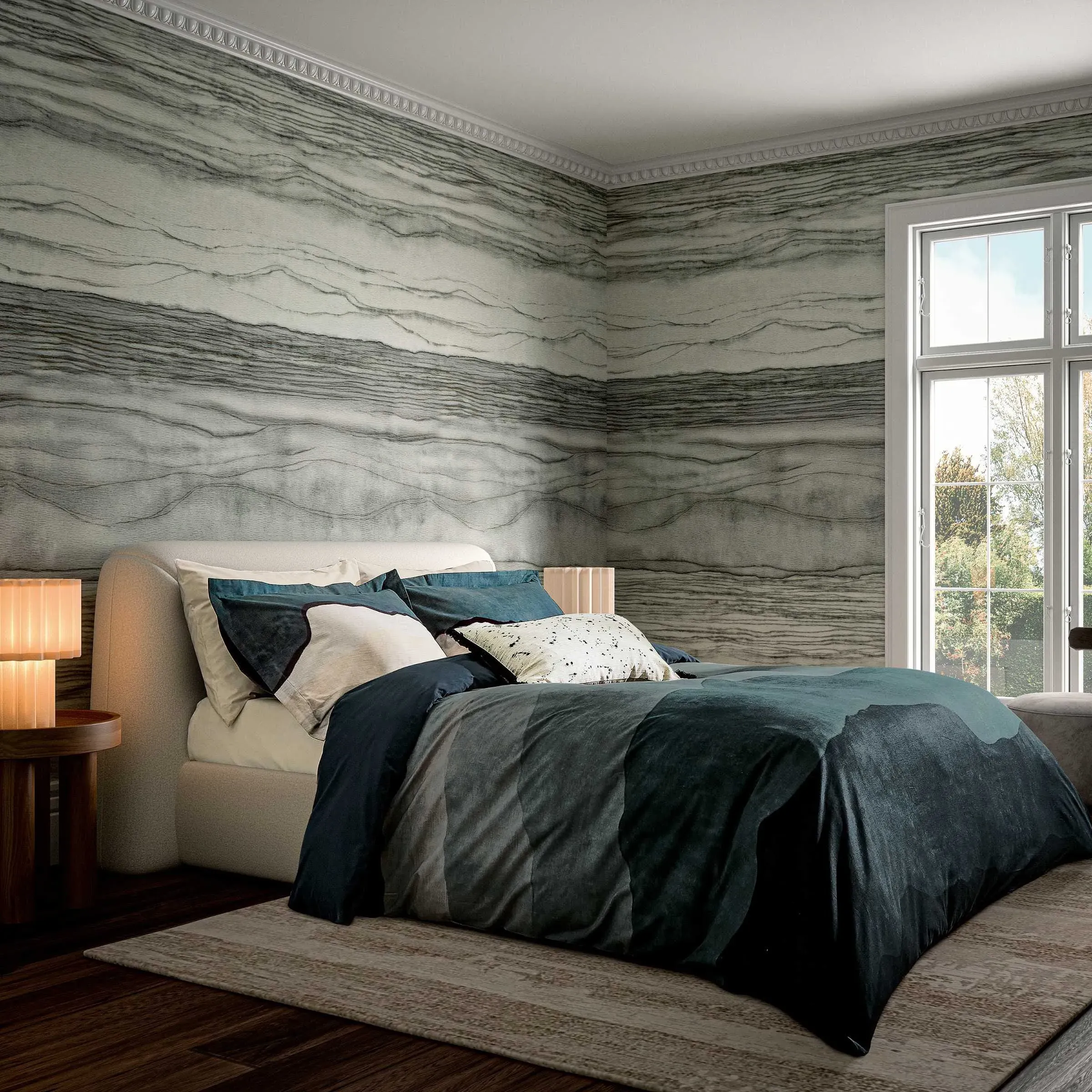 Sedimentary Single Duvet Cover Set - Agate, Cotton alternate view