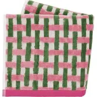Bath Towel Basket Weave - Rose, Cotton