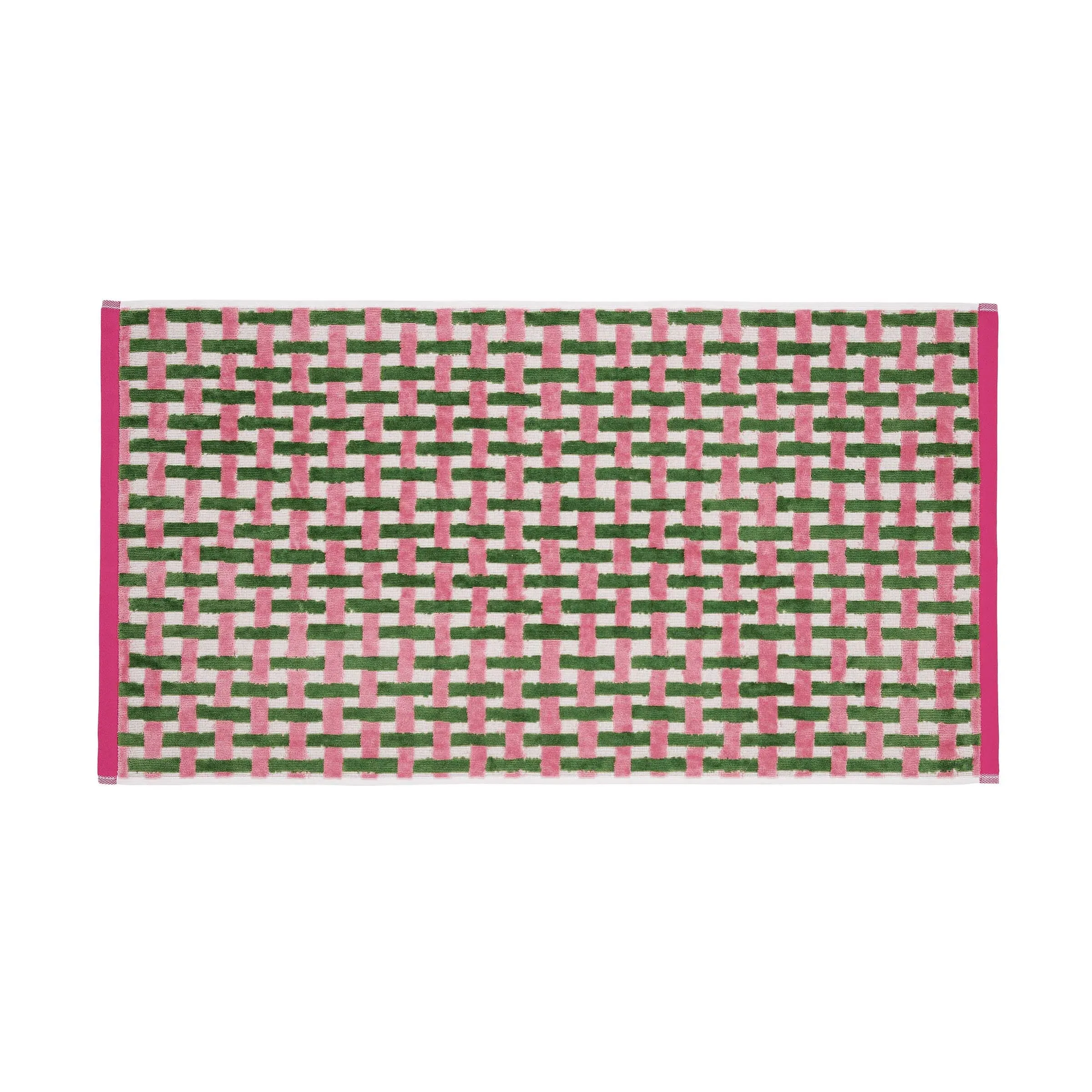 Hand Towel Basket Weave - Rose, Cotton