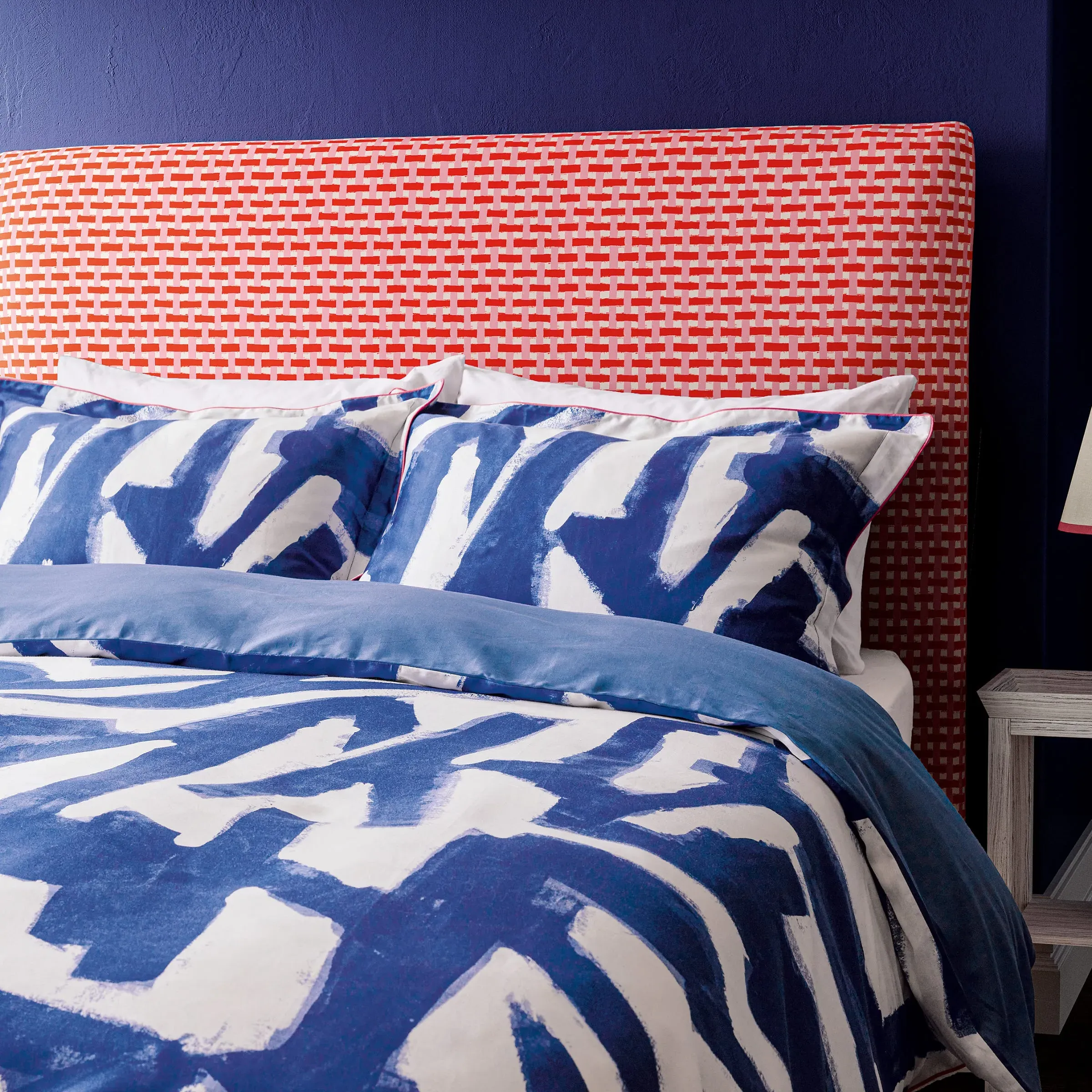 King Size Duvet Cover Set - Lapis, Cotton Sateen