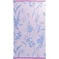 Bath Sheet with Floral Pattern - Pink, Cotton