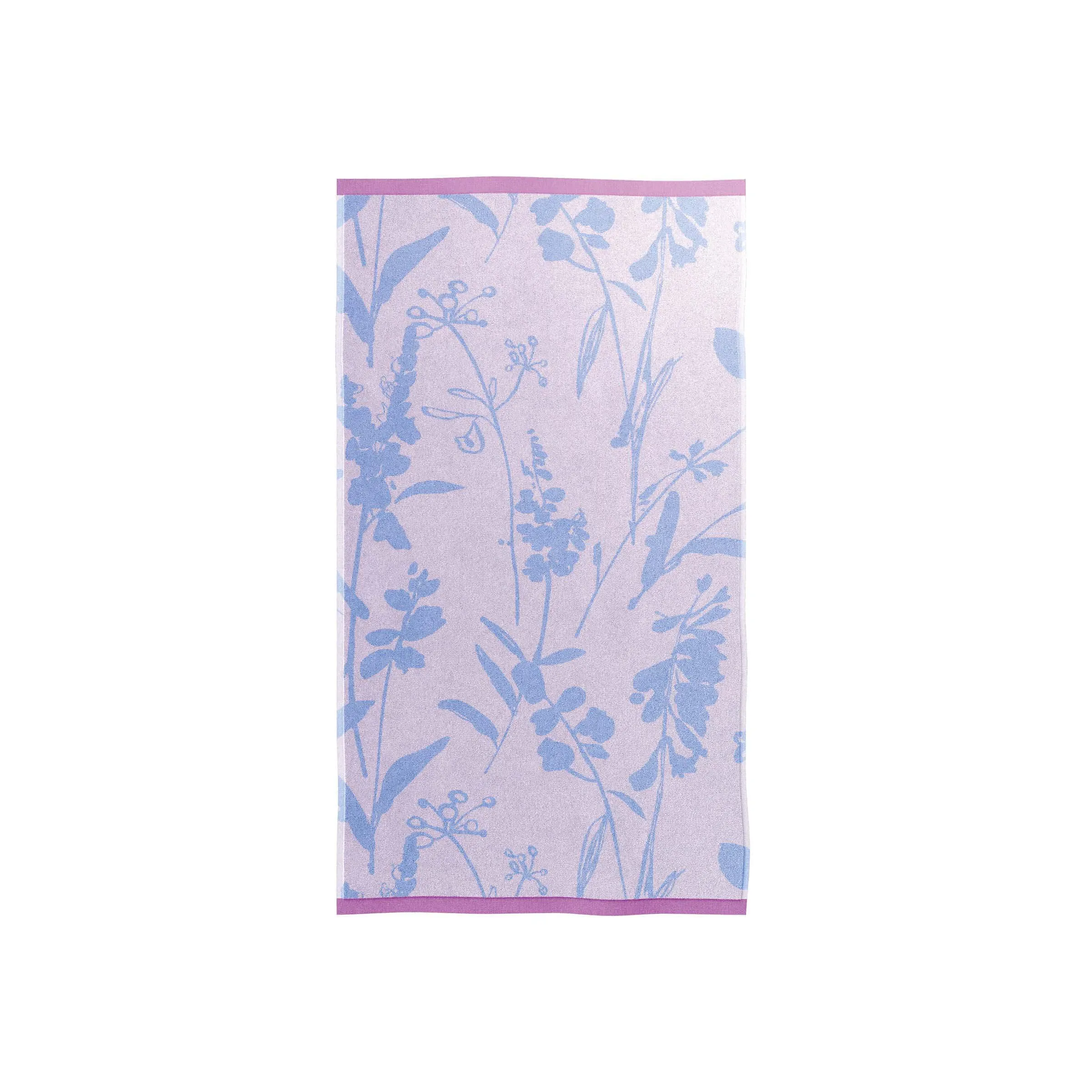 Bath Sheet with Floral Pattern - Pink, Cotton image