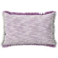 Rectangular Cushion with Fringe - Lavender, Cotton