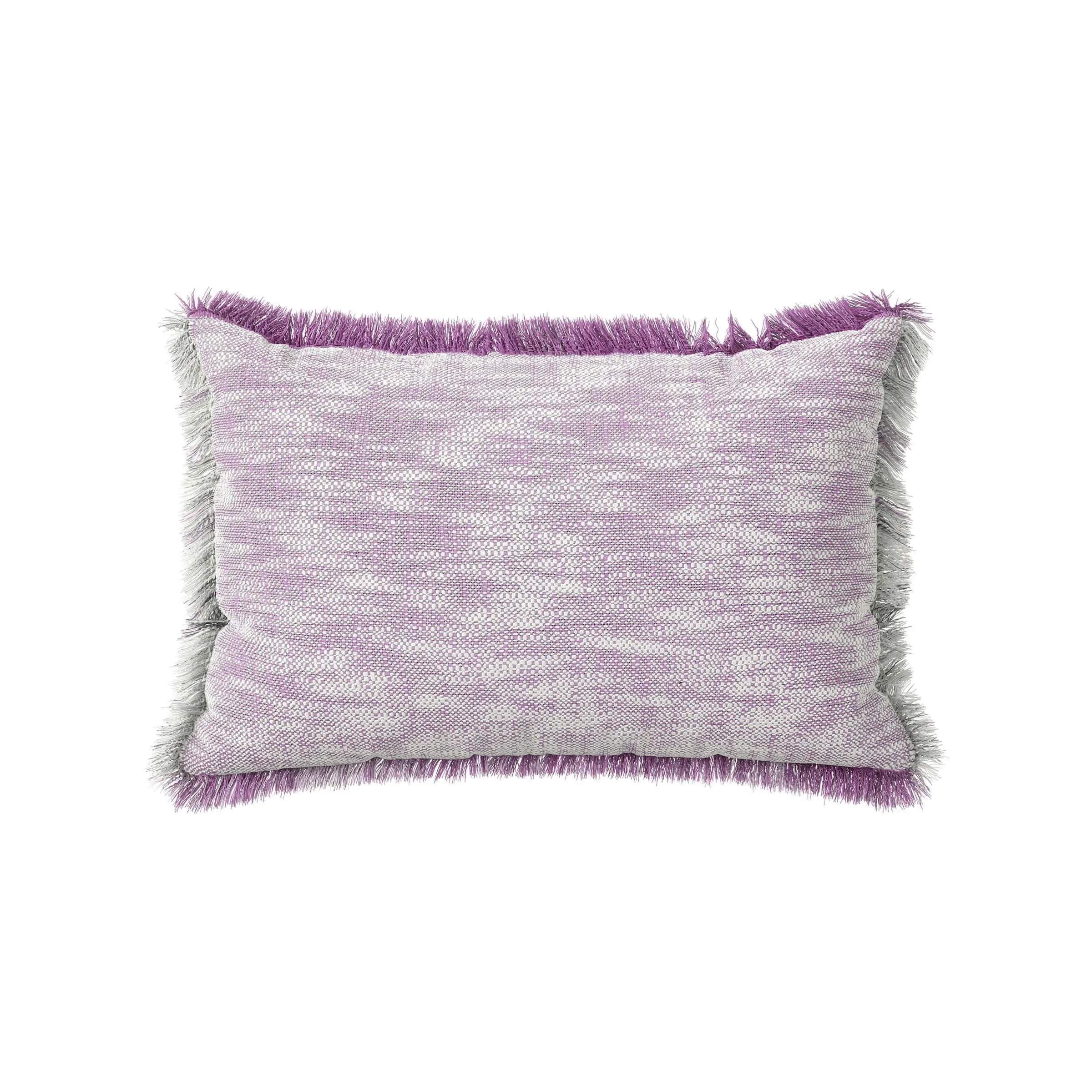 Rectangular Cushion with Fringe - Lavender, Cotton image