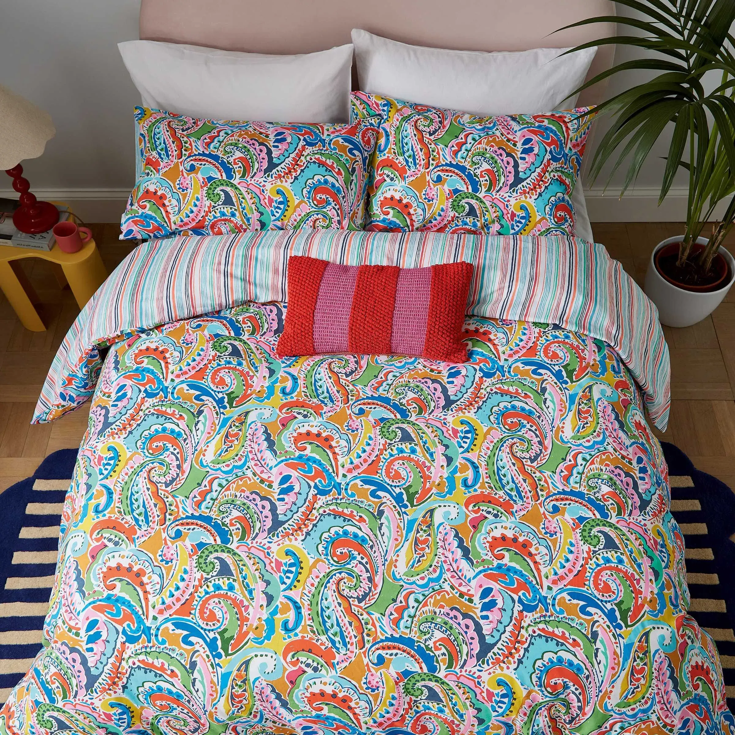 Rectangular Striped Cushion - Multi