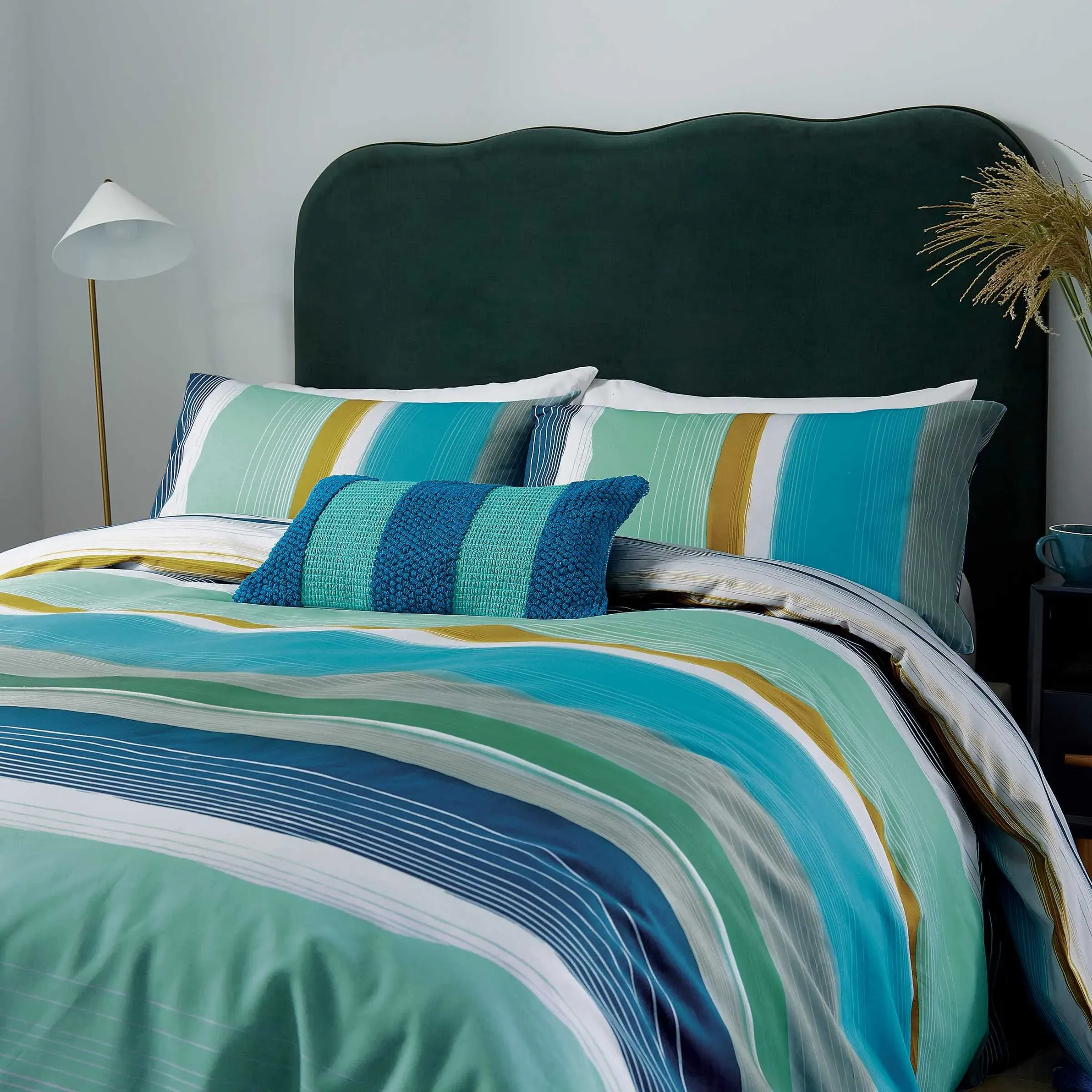 Super King Duvet Cover Set - Blue, Cotton image