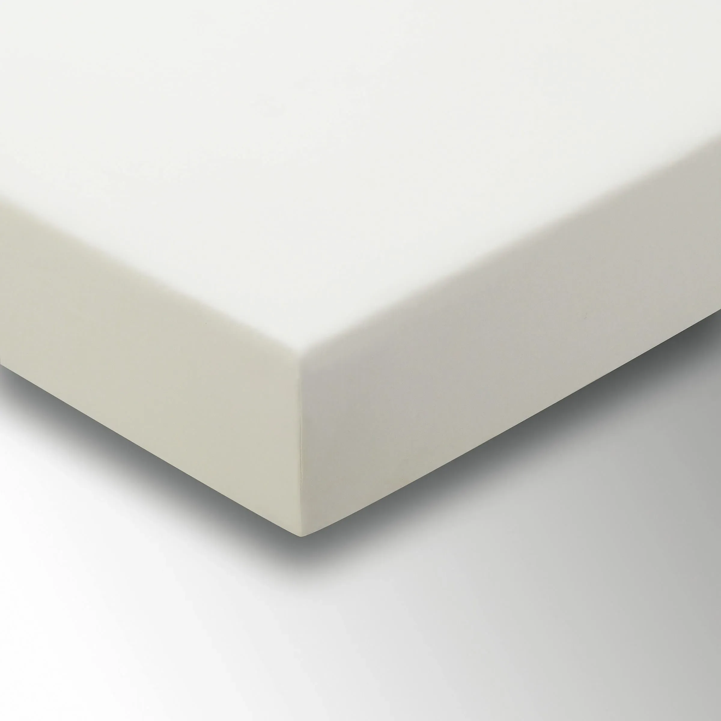 Double Deep Fitted Sheet - Ivory, Cotton Percale product