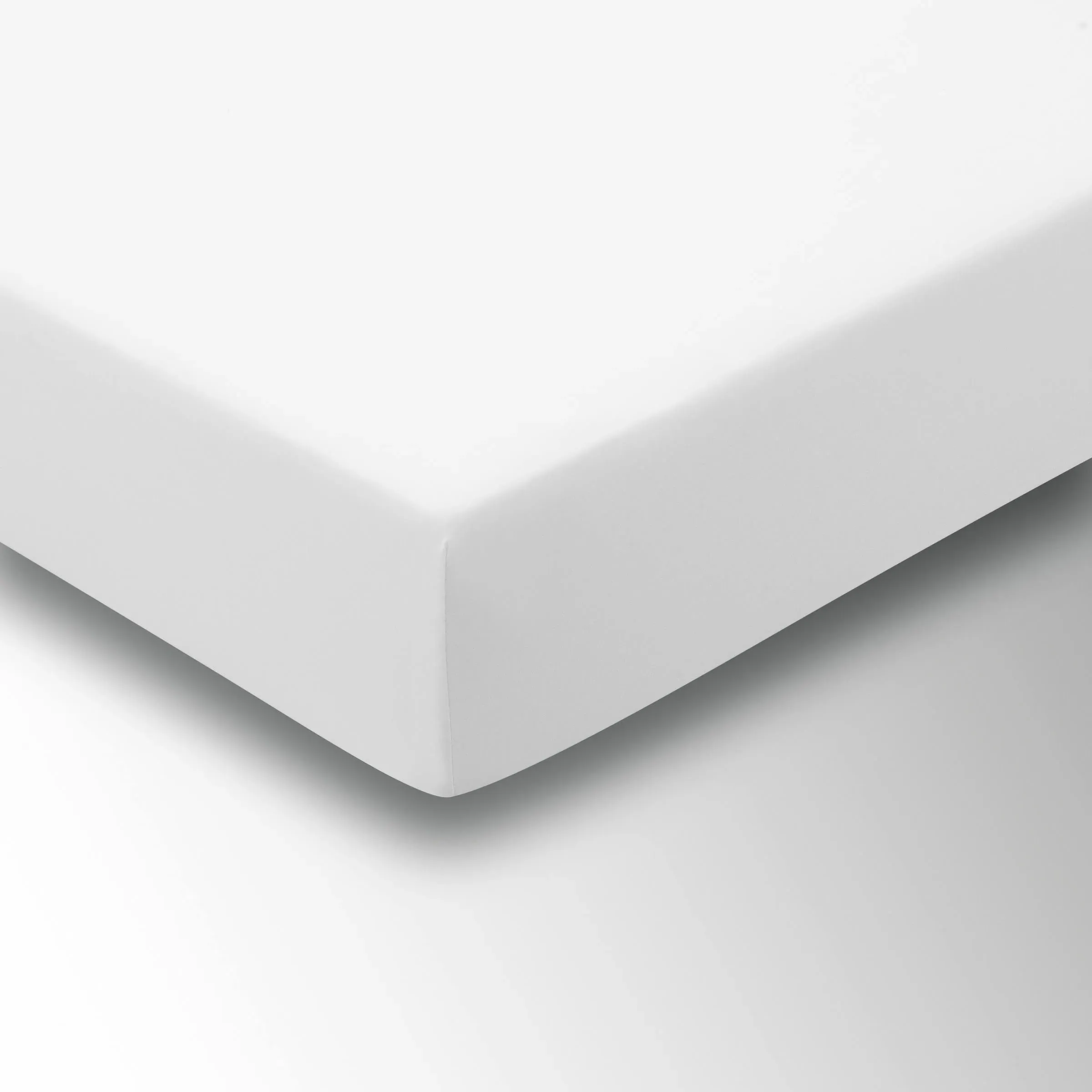 Double Deep Fitted Sheet - White, Cotton Blend