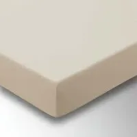 Double Fitted Sheet Percale - Stone, Cotton