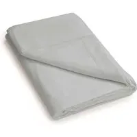 Double Flat Sheet Brushed - Silver, Cotton