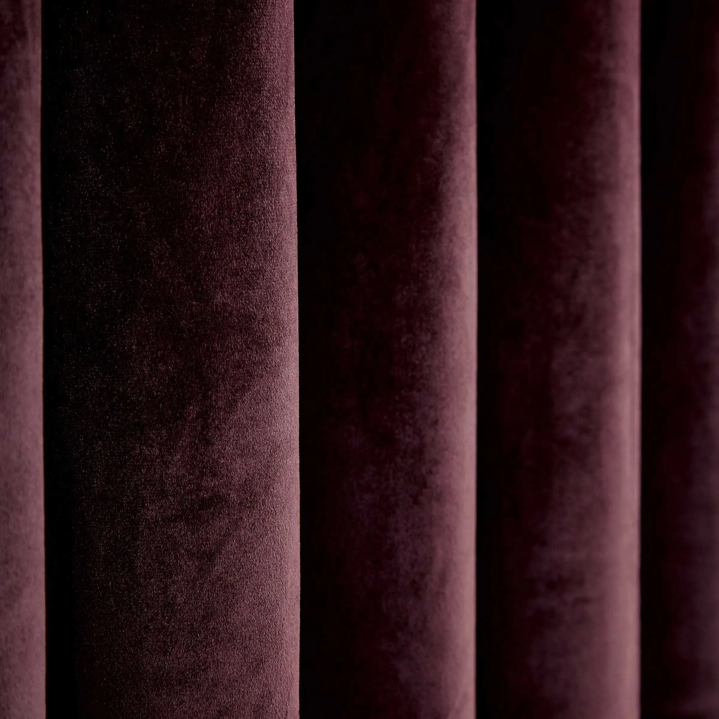 Escala Lined Eyelet Curtains 66x90" - Mulberry, Velvet alternate view