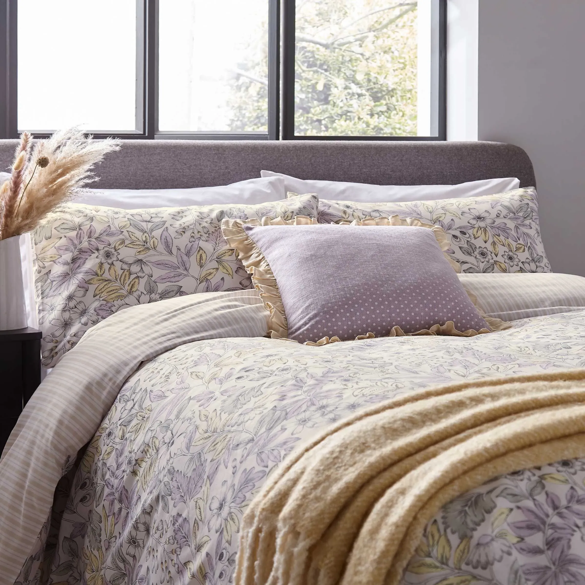 Single Duvet Cover Set - Lilac, Cotton