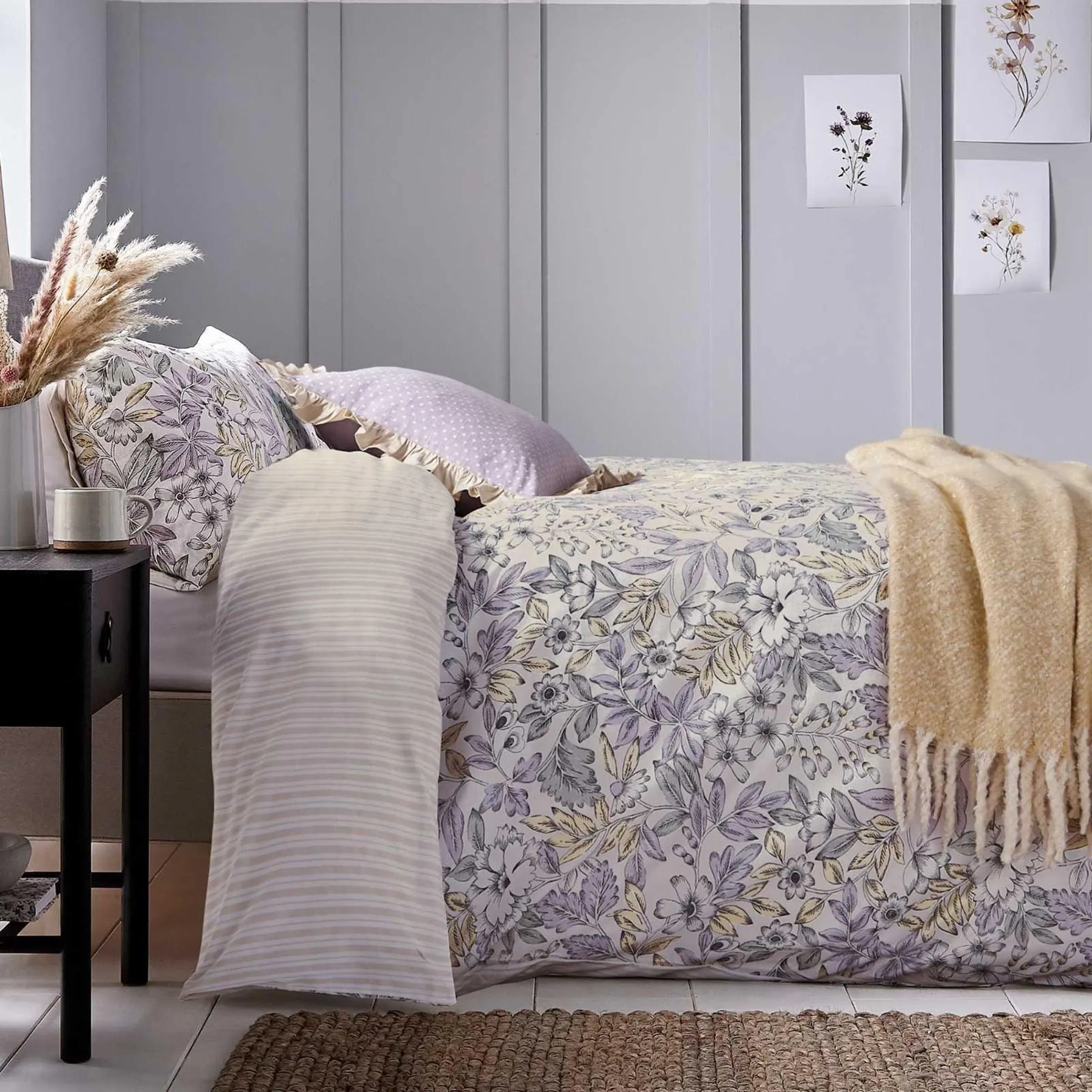 Single Duvet Cover Set - Lilac, Cotton image