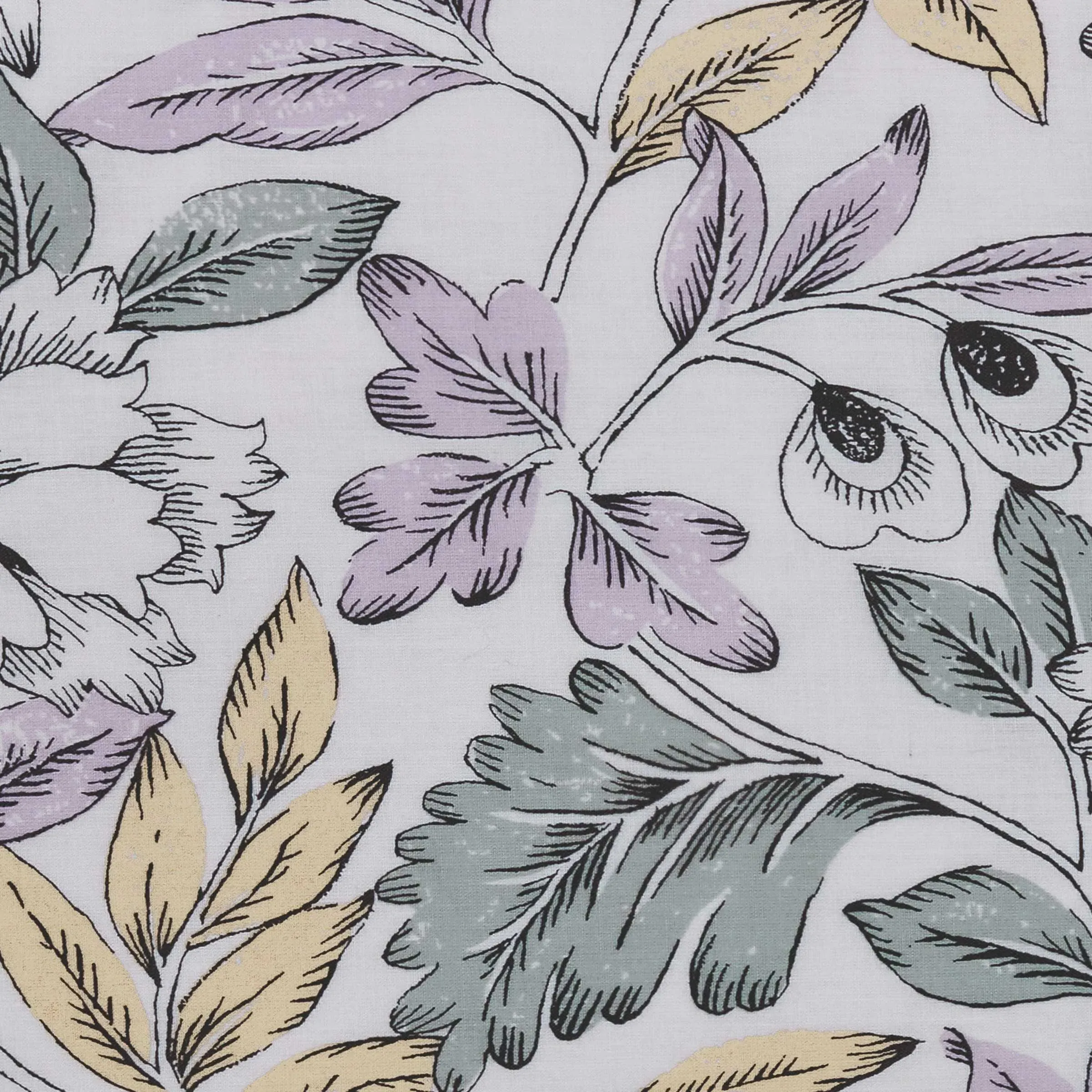 Square Cushion with Frilled Edge - Lavender, Cotton