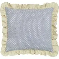 Square Cushion with Frilled Edge - Lavender, Cotton