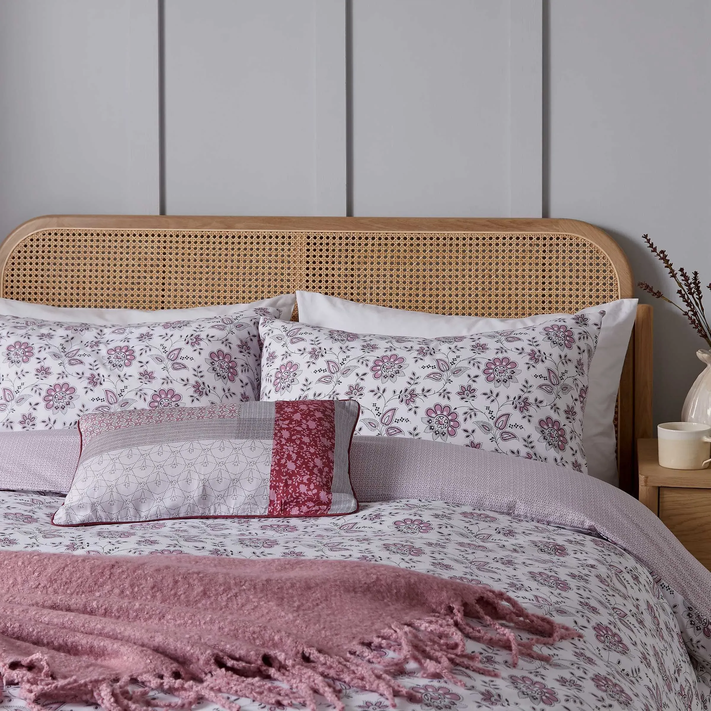 Super King Duvet Cover Set - Pink, Cotton