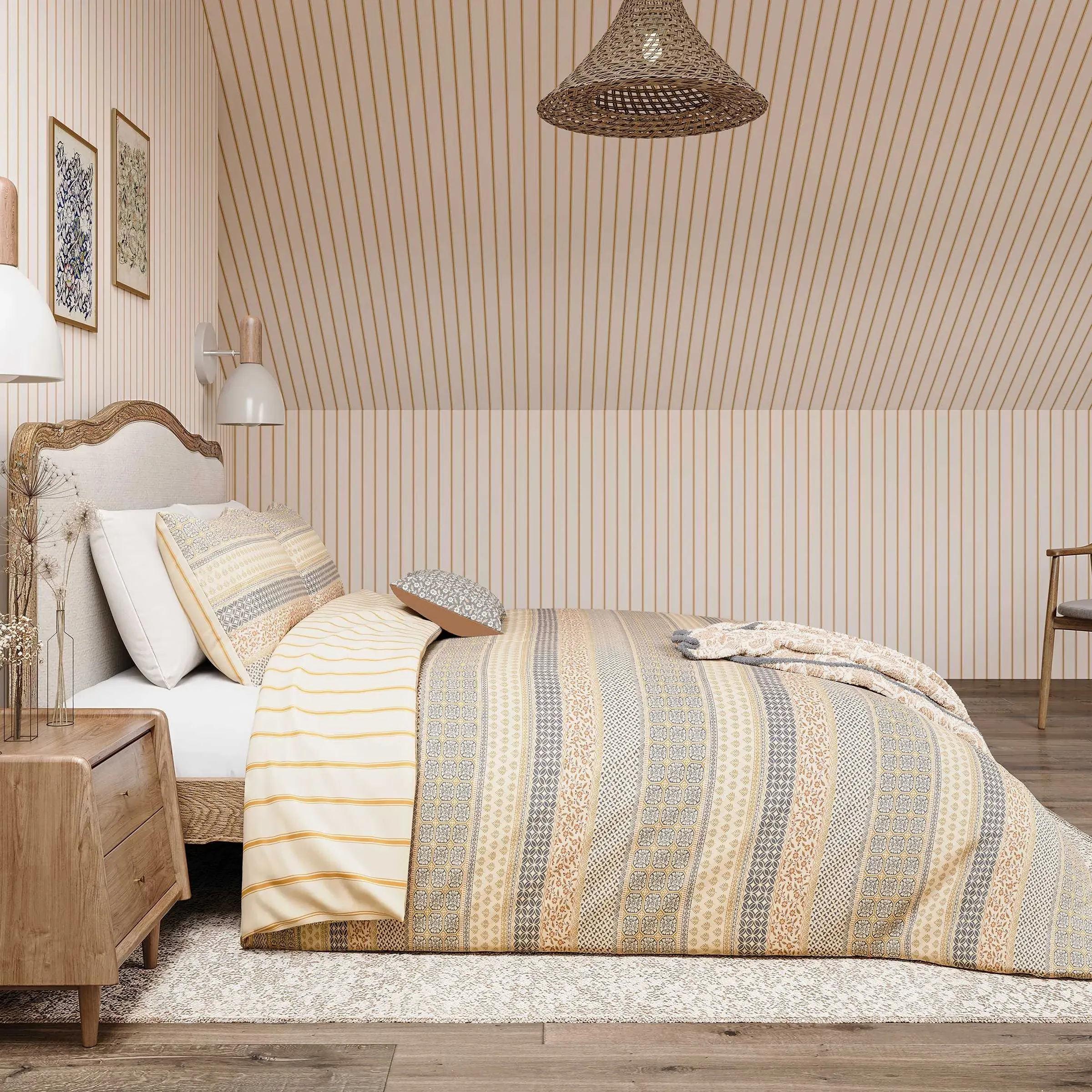 Double Duvet Cover Set - Graphite, Cotton