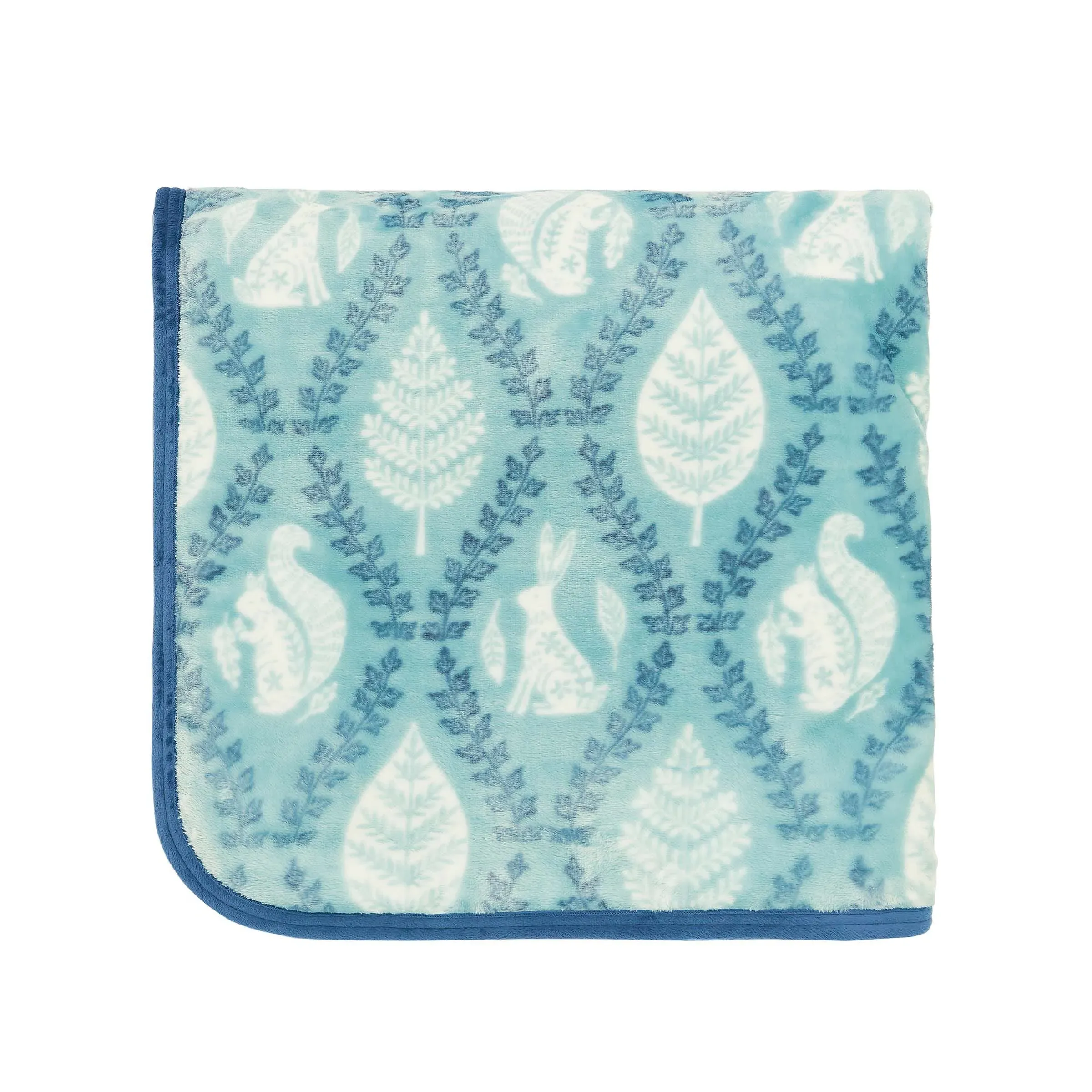 Fleece Throw Woodland Trellis - Blue