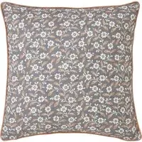 Square Cushion Folk Ditsy - Graphite, Cotton