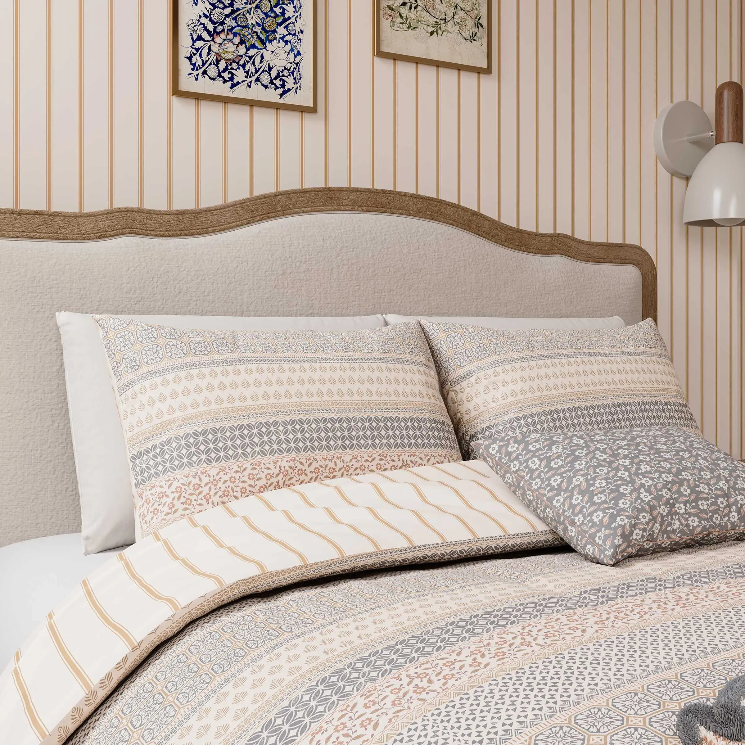 Super King Duvet Cover Set - Graphite, Cotton