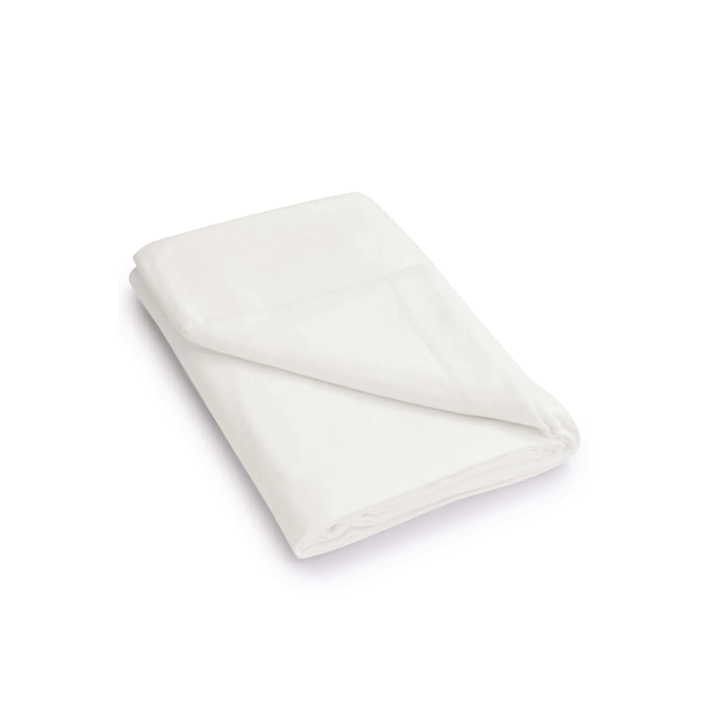 King Flat Sheet Brushed - White, Cotton
