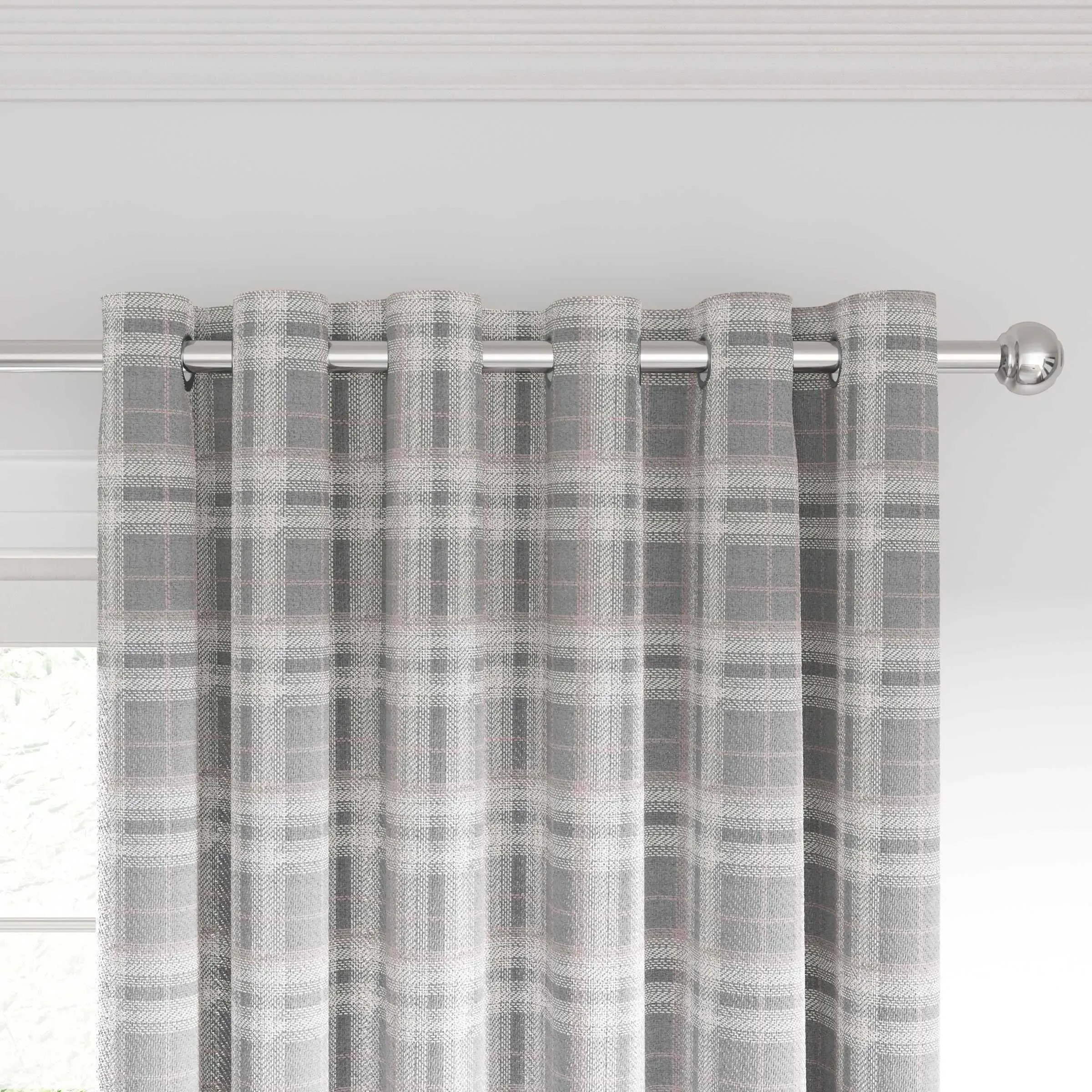 Lined Curtains with Eyelets - Blush, Polyester