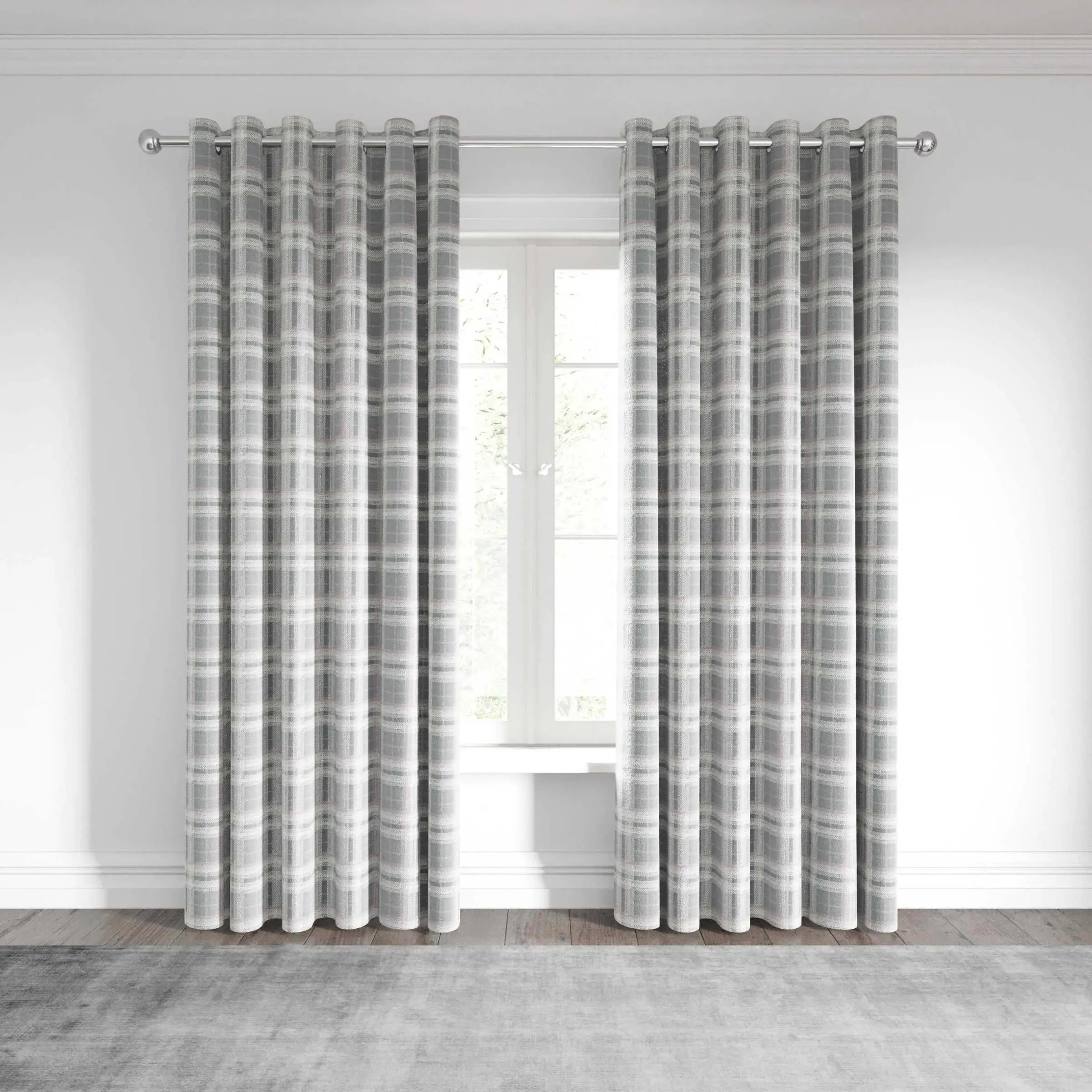 Lined Curtains with Eyelets - Blush, Polyester