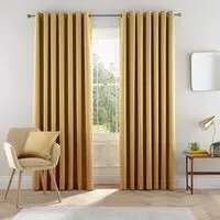 Lined Curtains with Eyelets - Chartreuse, Fabric