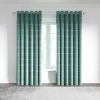 Lined Curtains with Eyelets - Duck Egg, Polyester