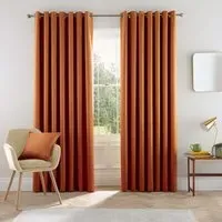 Lined Curtains with Eyelets - Ginger, Fabric