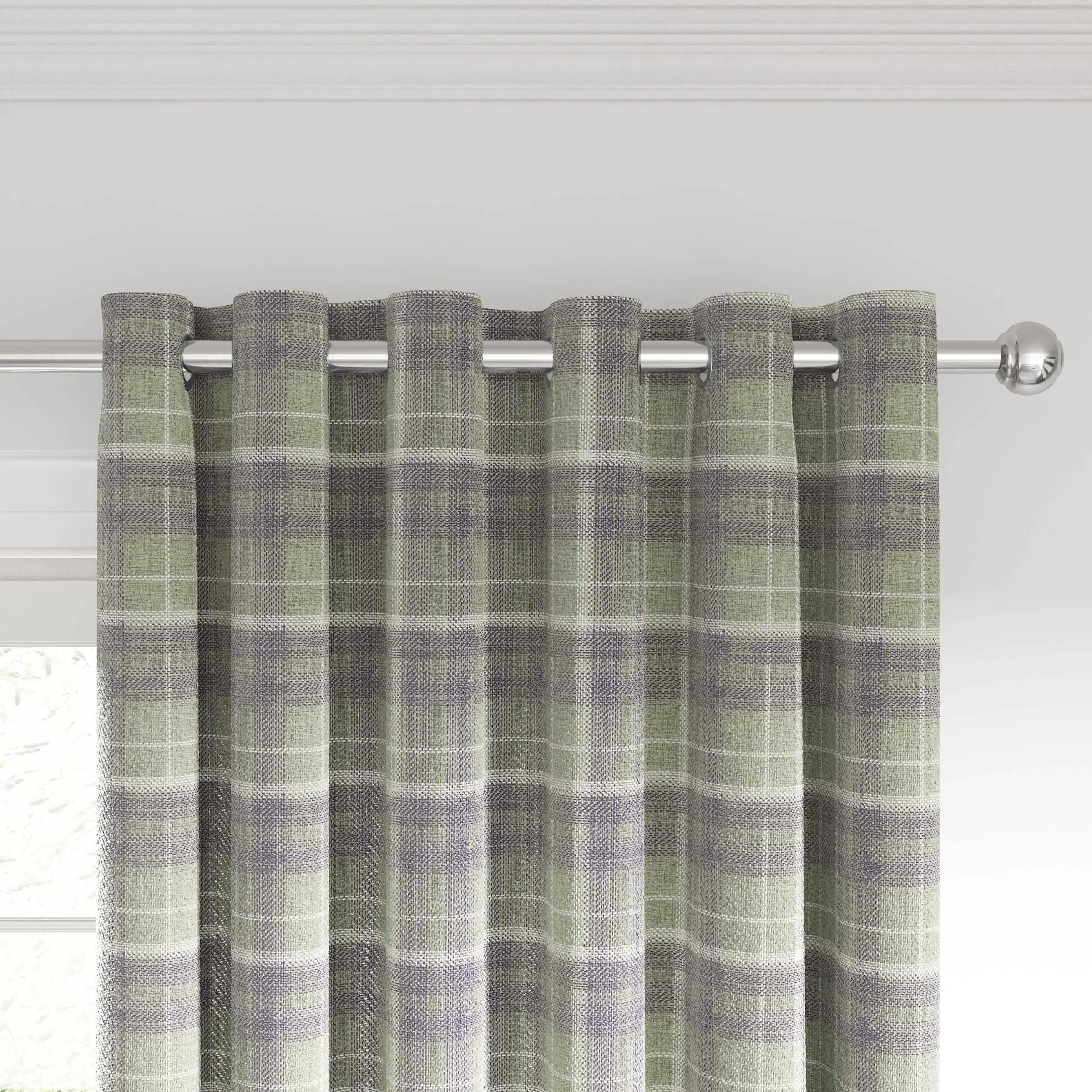 Lined Curtains with Eyelets - Grape, Polyester