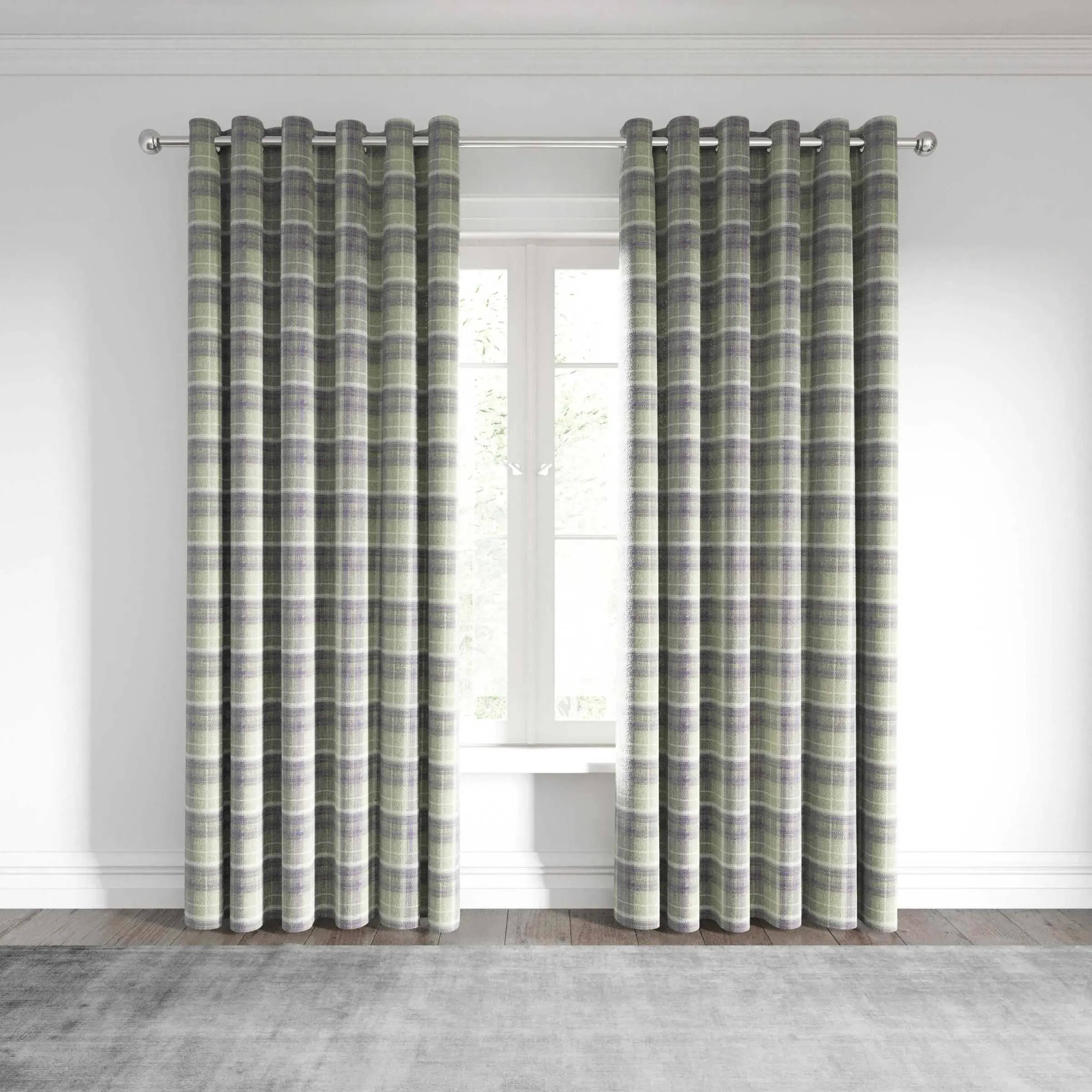 Lined Curtains with Eyelets - Grape, Polyester