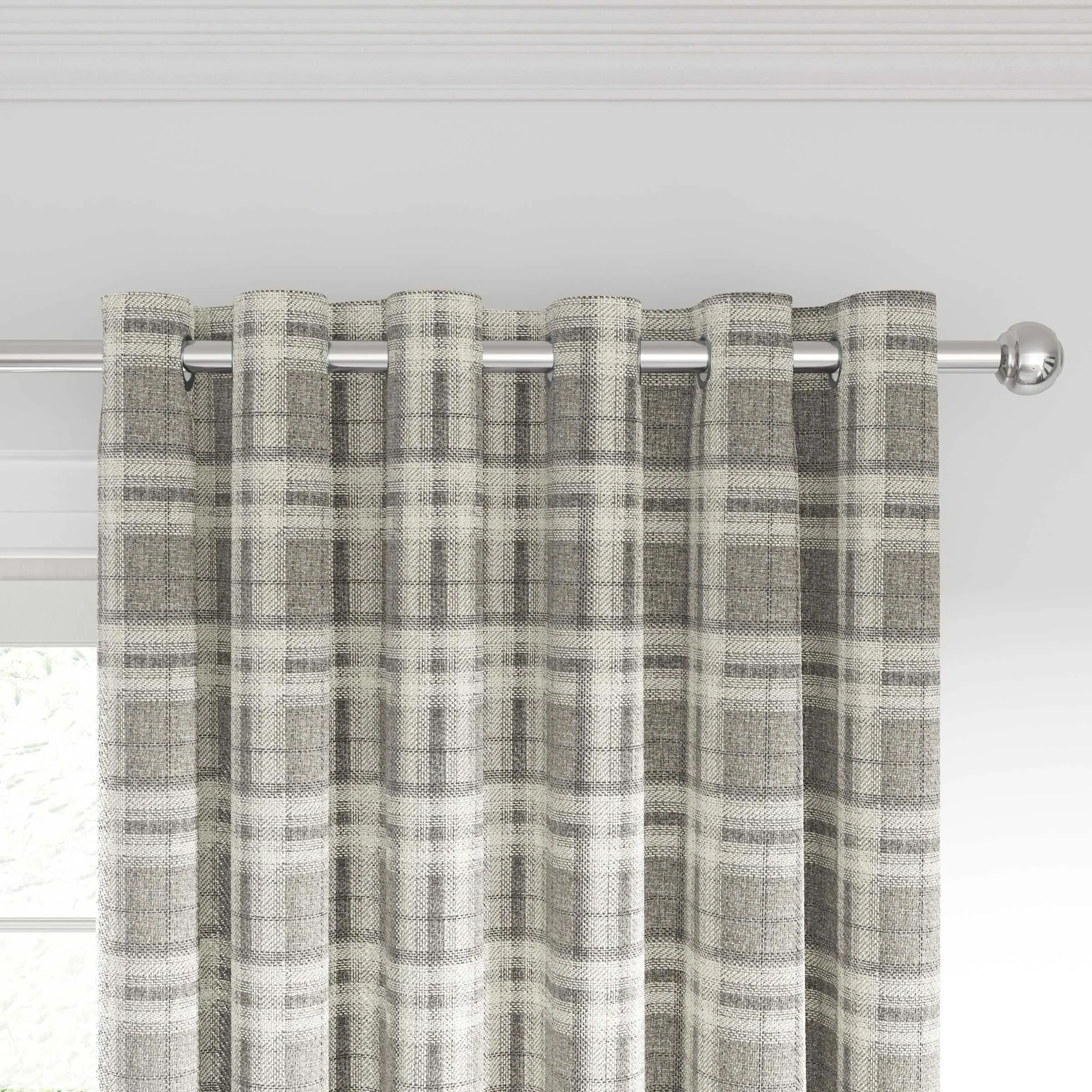 Lined Curtains with Eyelets - Mocha, Polyester