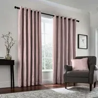 Lined Curtains with Eyelets - Rose