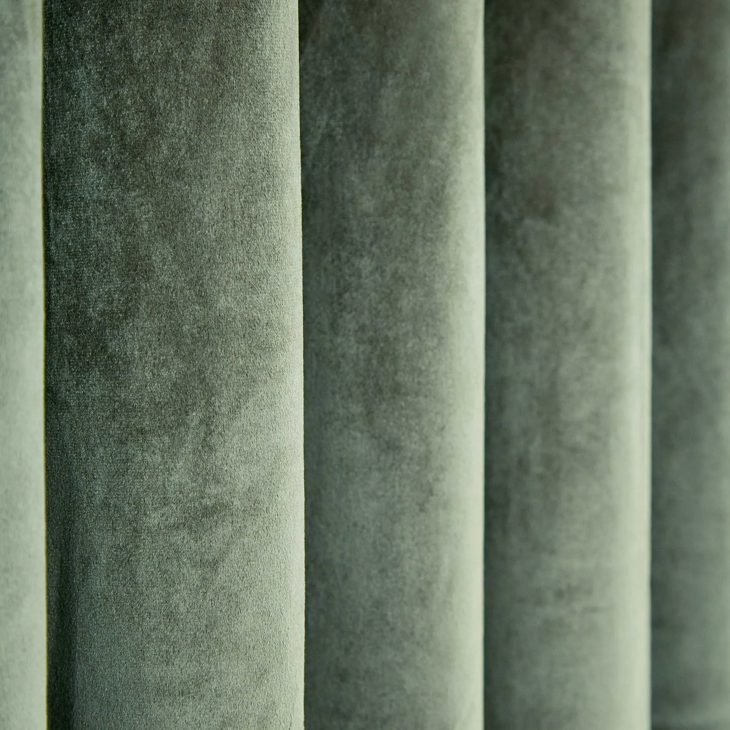 Lined Curtains with Eyelets - Sage, Velvet