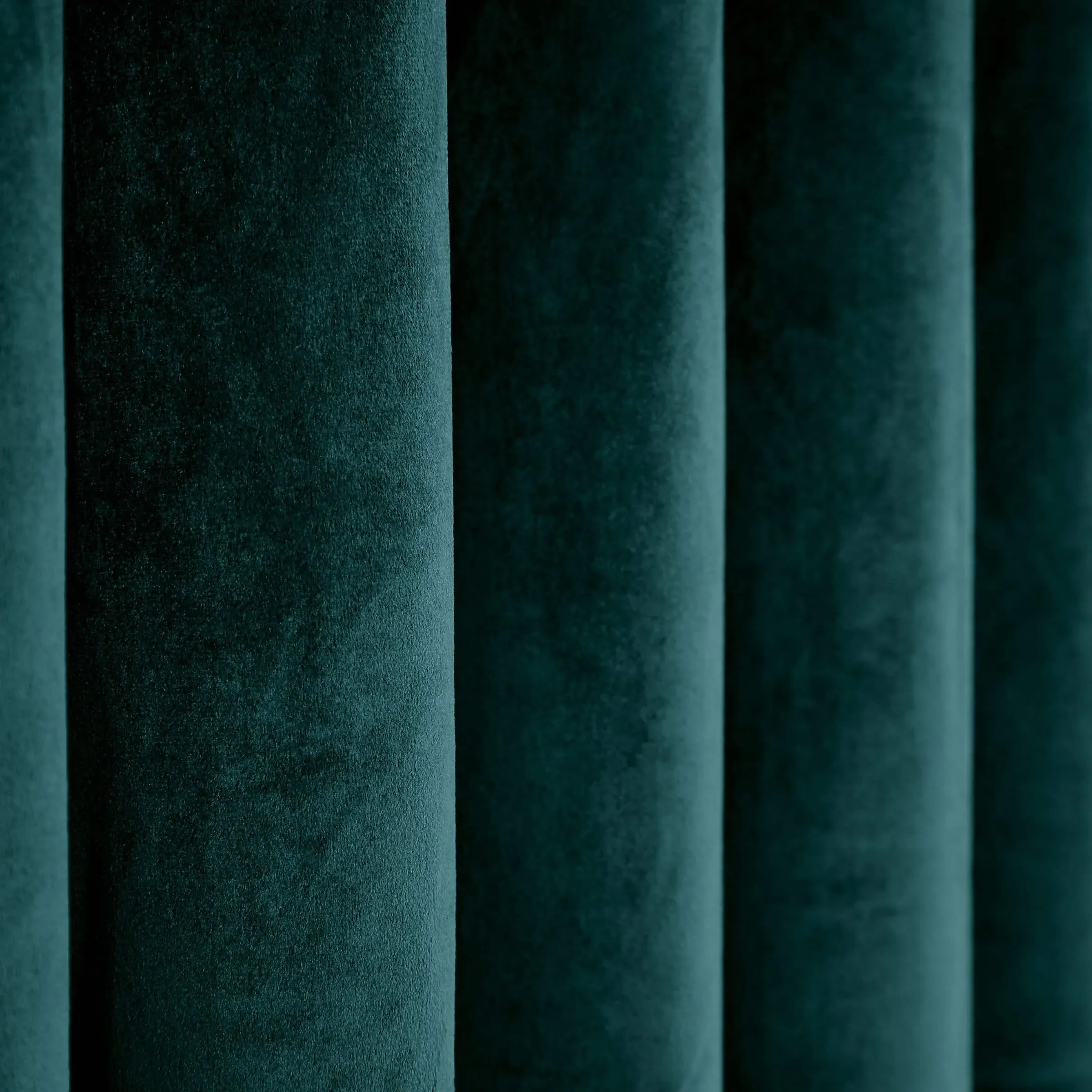 Lined Curtains with Eyelets - Teal, Velvet