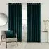 Lined Curtains with Eyelets - Teal, Velvet