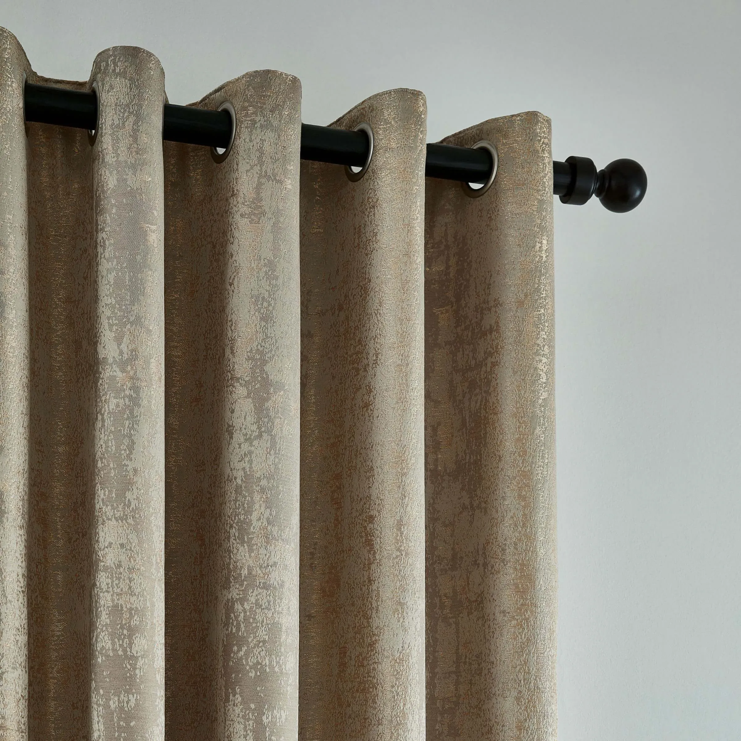 Lined Curtains with Eyelets - Truffle