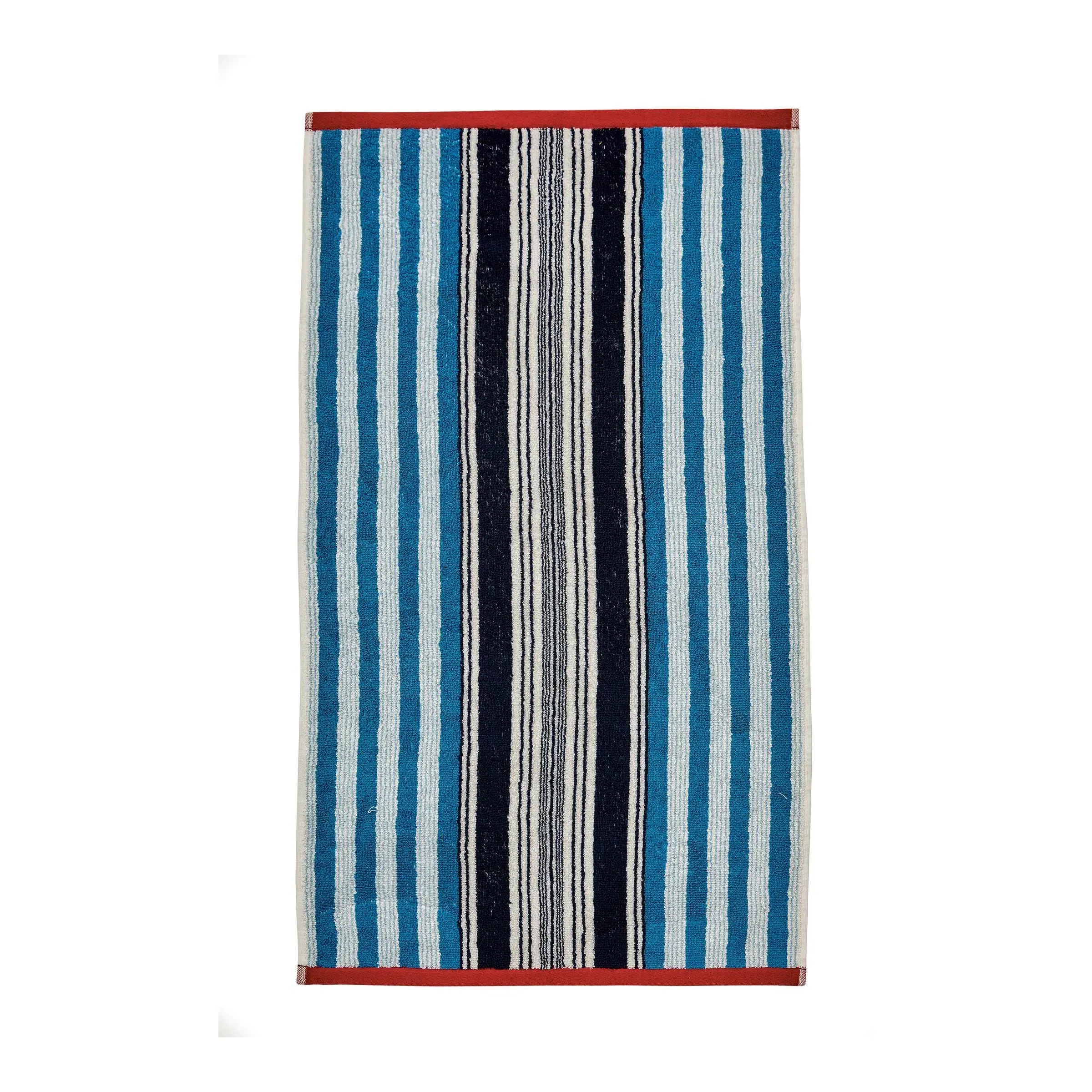 Beach House Stripe Hand Towel - Blue & Red, Cotton product