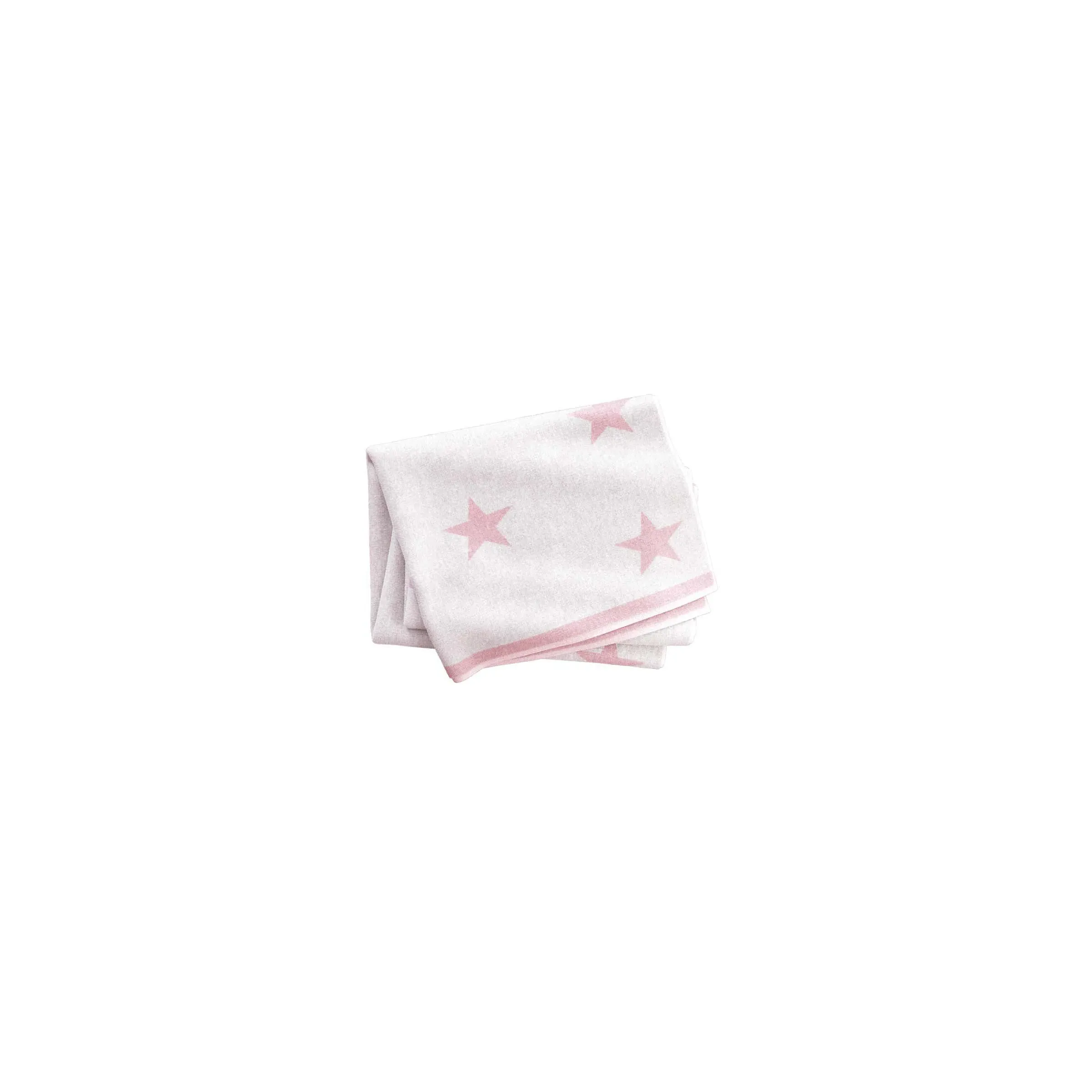 Hand Towel with Star Pattern - Pink, Cotton