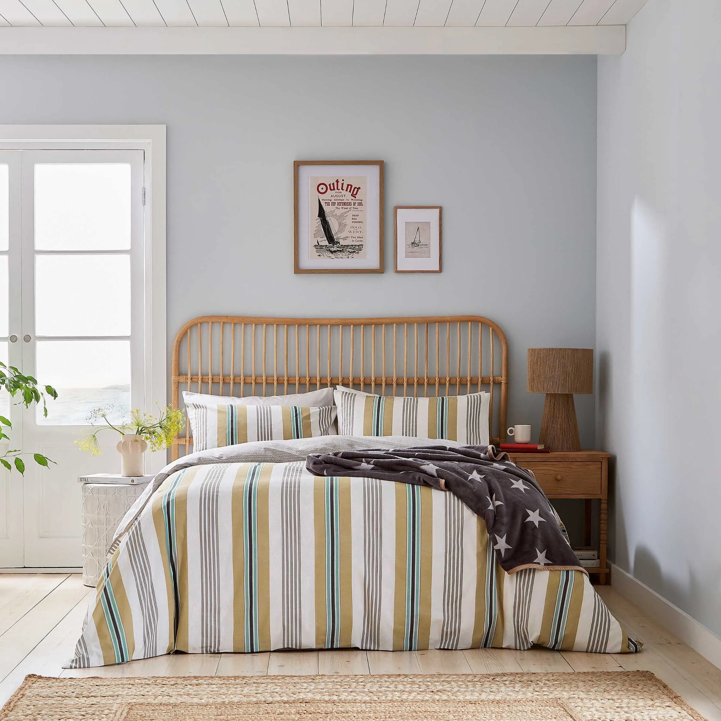 Huntington Stripe Single Duvet Cover Set - Amber alternate view